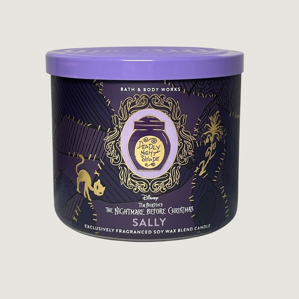 Bath & Body Works Nightmare Before Christmas Sally 3 Wick Candle Disney RARE